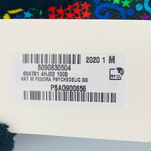 NWT Gucci GG Psychedelic fedora hat size M(58cm) - Picture 12 of 15